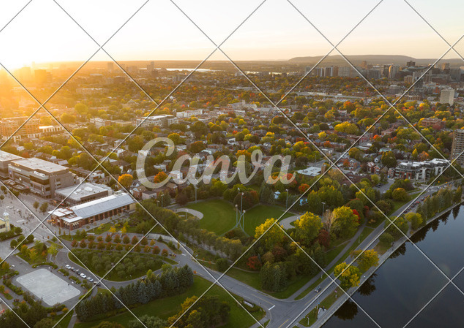 Residential homes and streets in the Glebe, Ottawa